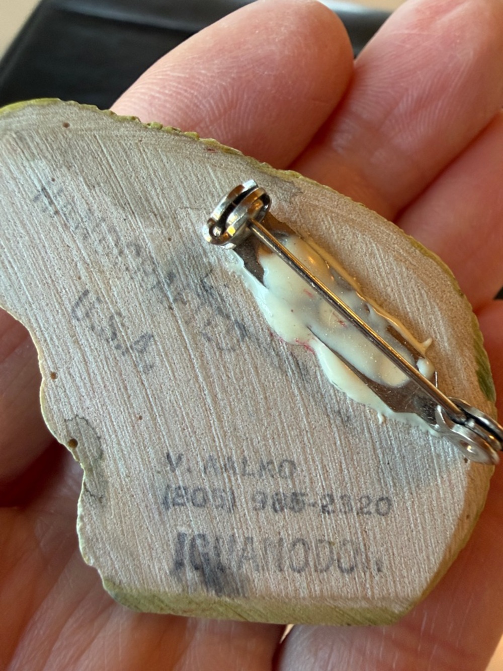 Vtg IGUANADON Brooch Jewelry Stamped V. Aalko Handcrafted Numbered Detailed Pin - Picture 5 of 5
